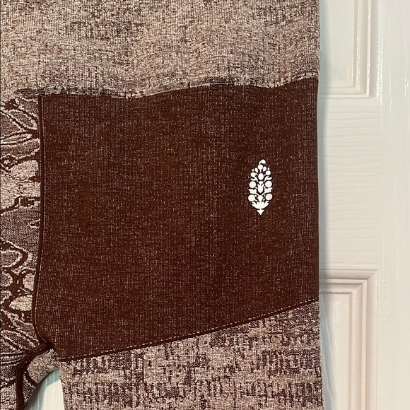 Free People Brown Patchwork Leggings - Picture 2 of 3